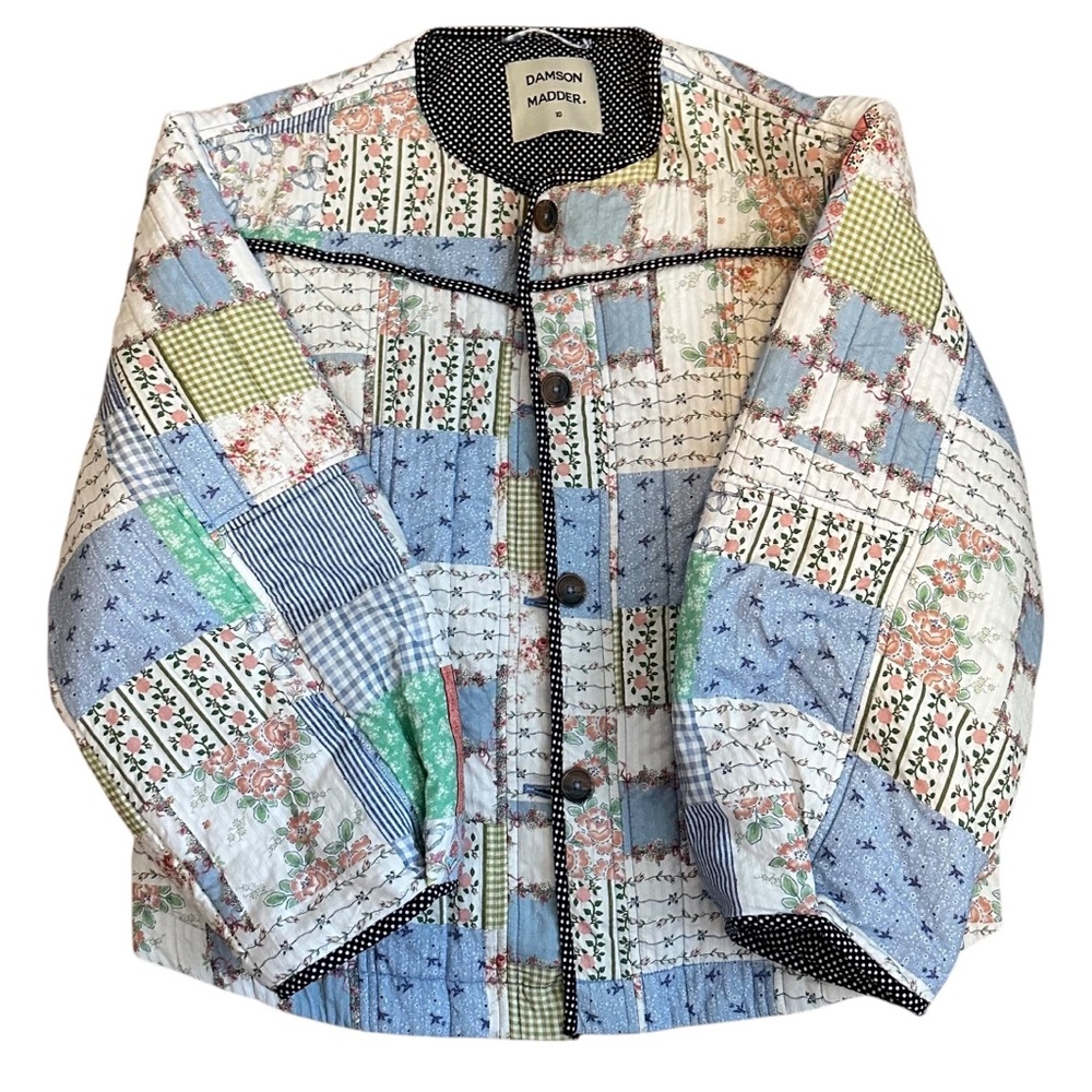 Damson Madder Macy Patchwork Quilted Jacket - Picture 3 of 17